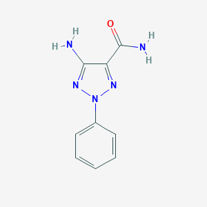 molecular formula C9H9N5O B175534 5-Amino-2-phenyl-2H-1,2,3-triazole-4-carboxamide CAS No. 103752-72-3