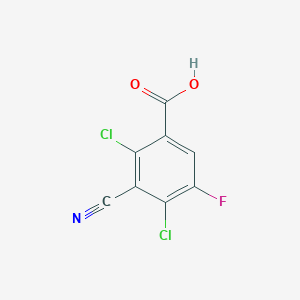 molecular formula C8H2Cl2FNO2 B175549 2,4-Dichloro-3-cyano-5-fluorobenzoic acid CAS No. 117528-58-2