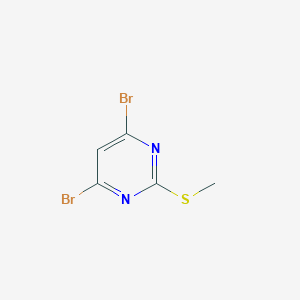 molecular formula C5H4Br2N2S B175552 4,6-Dibromo-2-(methylthio)pyrimidine CAS No. 126826-36-6