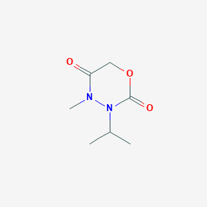 molecular formula C7H12N2O3 B175557 4-Methyl-3-propan-2-yl-1,3,4-oxadiazinane-2,5-dione CAS No. 197634-69-8
