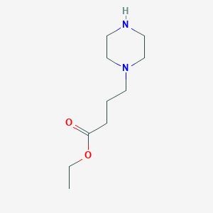 molecular formula C10H20N2O2 B175561 1-Piperazinebutanoic acid, ethyl ester CAS No. 154938-42-8
