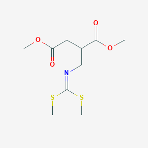 molecular formula C10H17NO4S2 B017557 Dimethyl 2-[[bis(methylsulfanyl)methylideneamino]methyl]butanedioate CAS No. 106762-11-2
