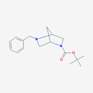 molecular formula C17H24N2O2 B175576 (1S,4S)-tert-Butyl 5-benzyl-2,5-diazabicyclo[2.2.1]heptane-2-carboxylate CAS No. 132666-68-3