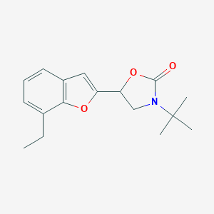 molecular formula C17H21NO3 B017558 外消旋-3-叔丁基-5-(7-乙基-2-苯并呋喃基)-2-恶唑烷酮 CAS No. 1076199-68-2