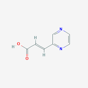 molecular formula C7H6N2O2 B175582 (2E)-3-pyrazin-2-ylacrylic acid CAS No. 123530-66-5