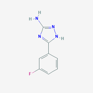 molecular formula C8H7FN4 B175587 5-(3-Fluorophenyl)-4H-1,2,4-triazol-3-amine CAS No. 502685-67-8