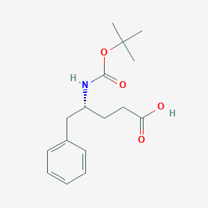 molecular formula C16H23NO4 B175591 (R)-4-(Boc-amino)-5-phenylpentanoic acid CAS No. 195867-20-0