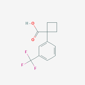 molecular formula C12H11F3O2 B175592 1-[3-(Trifluoromethyl)phenyl]cyclobutane-1-carboxylic acid CAS No. 151157-58-3
