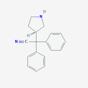 molecular formula C18H18N2 B175605 (R)-2,2-二苯基-2-(吡咯啉-3-基)乙腈 CAS No. 133099-12-4