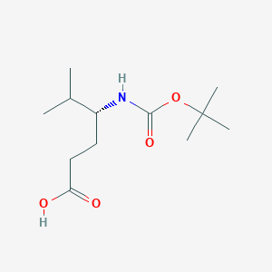 molecular formula C12H23NO4 B175622 (R)-Boc-4-amino-5-methylhexanoic acid CAS No. 197006-14-7