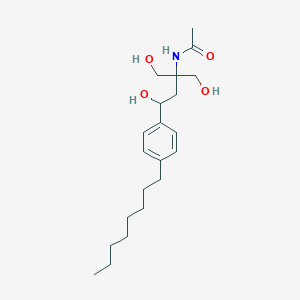 molecular formula C21H35NO4 B175642 N-[1,4-dihydroxy-2-(hydroxymethyl)-4-(4-octylphenyl)butan-2-yl]acetamide CAS No. 162361-41-3