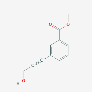 molecular formula C11H10O3 B175655 Methyl 3-(3-hydroxyprop-1-ynyl)benzoate CAS No. 121114-45-2