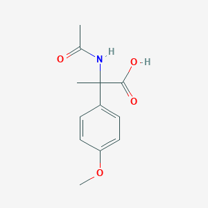 molecular formula C12H15NO4 B175659 2-Acetamido-2-(4-methoxyphenyl)propanoic acid CAS No. 197643-97-3