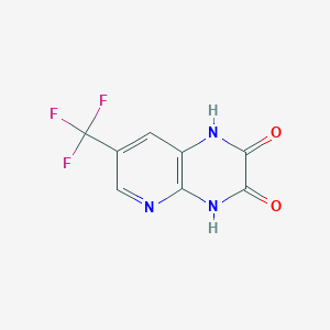 molecular formula C8H4F3N3O2 B175662 7-Trifluoromethyl-1,4-dihydro-pyrido[2,3-b]pyrazine-2,3-dione CAS No. 168123-87-3