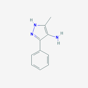 molecular formula C10H11N3 B175665 5-methyl-3-phenyl-1H-pyrazol-4-amine CAS No. 112884-51-2