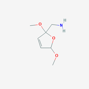 molecular formula C7H13NO3 B175668 2-(Aminomethyl)-2,5-dihydro-2,5-dimethoxyfuran CAS No. 14496-27-6