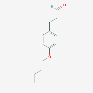 molecular formula C13H18O2 B175672 4-Butoxy-benzenepropanal CAS No. 115514-11-9