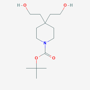 molecular formula C14H27NO4 B175674 Tert-butyl 4,4-bis(2-hydroxyethyl)piperidine-1-carboxylate CAS No. 170229-04-6