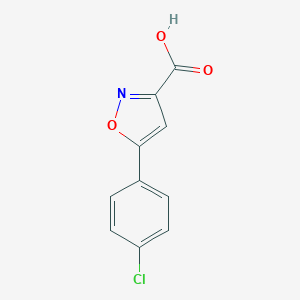 molecular formula C10H6ClNO3 B175683 5-(4-Chlorophenyl)isoxazole-3-carboxylic acid CAS No. 33282-22-3