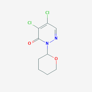 B175695 4,5-Dichloro-2-(tetrahydro-pyran-2-yl)-2H-pyridazin-3-one CAS No. 173206-13-8