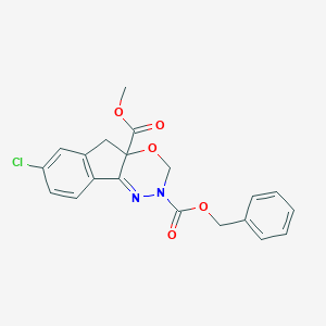 7-Chloroindeno[1,2-e][1,3,4]oxadiazine-2,4a(3h,5h)-dicarboxylic acid 4a-methyl 2-benzyl ester
