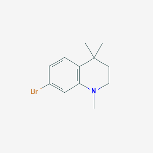 molecular formula C12H16BrN B175719 7-Bromo-1,4,4-trimethyl-1,2,3,4-tetrahydroquinoline CAS No. 129790-08-5