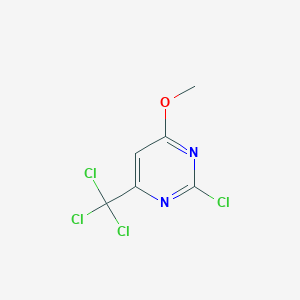 molecular formula C6H4Cl4N2O B175726 2-Chloro-4-methoxy-6-(trichloromethyl)pyrimidine CAS No. 137161-14-9