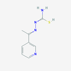 molecular formula C8H10N4S B175746 Hydrazinecarbothioamide, 2-[1-(3-pyridinyl)ethylidene]- CAS No. 13370-86-0