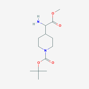 molecular formula C13H24N2O4 B175750 Tert-butyl 4-(1-amino-2-methoxy-2-oxoethyl)piperidine-1-carboxylate CAS No. 177948-33-3