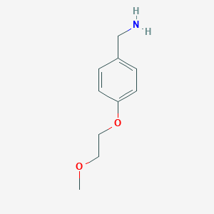 molecular formula C10H15NO2 B175754 1-[4-(2-甲氧基乙氧基)苯基]甲胺 CAS No. 102196-20-3