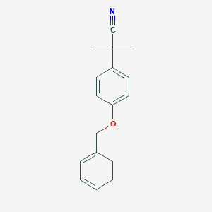 molecular formula C17H17NO B175770 2-(4-Benzyloxy-phenyl)-2-methyl-propionitrile CAS No. 167762-83-6