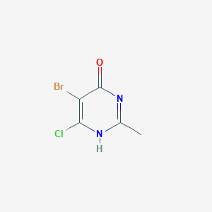 molecular formula C5H4BrClN2O B175772 5-Bromo-6-chloro-2-methylpyrimidin-4-ol CAS No. 105806-11-9