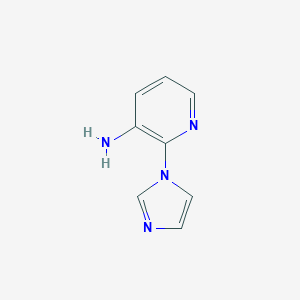 molecular formula C8H8N4 B175779 2-(1H-咪唑-1-基)吡啶-3-胺 CAS No. 156489-93-9
