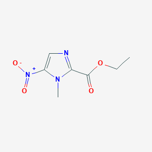 molecular formula C7H9N3O4 B175784 Ethyl 1-methyl-5-nitro-1H-imidazole-2-carboxylate CAS No. 1564-49-4