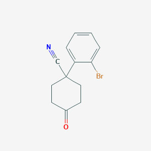 molecular formula C13H12BrNO B175805 1-(2-Bromophenyl)-4-oxocyclohexanecarbonitrile CAS No. 1202006-93-6