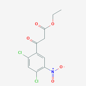molecular formula C11H9Cl2NO5 B175812 Ethyl 3-(2,4-dichloro-5-nitrophenyl)-3-oxopropanoate CAS No. 174312-93-7