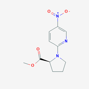 molecular formula C11H13N3O4 B175819 methyl (2S)-1-(5-nitro-2-pyridinyl)tetrahydro-1H-pyrrole-2-carboxylate CAS No. 122092-22-2