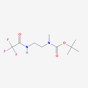 molecular formula C10H17F3N2O3 B175856 Methyl-[2-(2,2,2-trifluoro-acetylamino)-ethyl]-carbamic acid tert-butyl ester CAS No. 181761-60-4