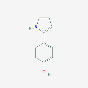 molecular formula C10H9NO B175864 2-(4-Hydroxyphenyl)-pyrrole CAS No. 168091-80-3