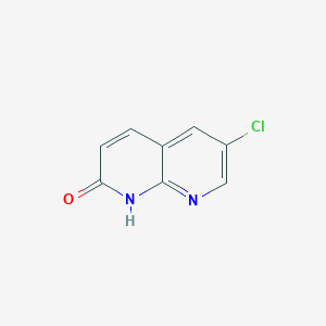molecular formula C8H5ClN2O B175876 6-Chloro-1,8-naphthyridin-2(1H)-one CAS No. 127446-42-8