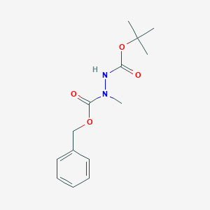 molecular formula C14H20N2O4 B175887 1-Benzyl 2-tert-butyl 1-methylhydrazine-1,2-dicarboxylate CAS No. 127799-53-5