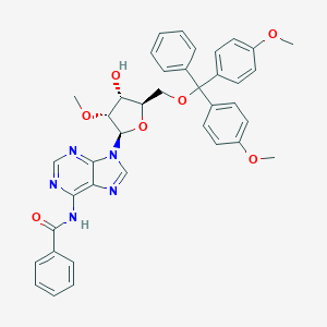 molecular formula C39H37N5O7 B017589 N-(9-((2R,3R,4R,5R)-5-((Bis(4-methoxyphenyl)(phenyl)methoxy)methyl)-4-hydroxy-3-methoxytetrahydrofuran-2-yl)-9H-purin-6-yl)benzamide CAS No. 110764-72-2
