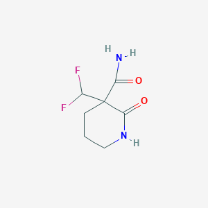 molecular formula C7H10F2N2O2 B175896 3-(Difluoromethyl)-2-oxopiperidine-3-carboxamide CAS No. 126309-11-3