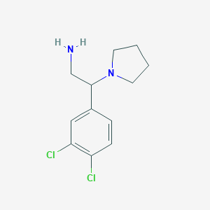 molecular formula C12H16Cl2N2 B175918 2-(3,4-Dichlorophenyl)-2-pyrrolidin-1-ylethanamine CAS No. 178167-17-4