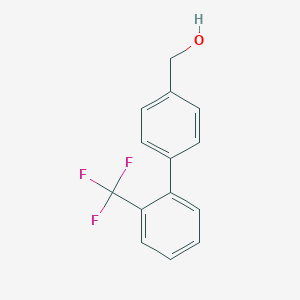 molecular formula C14H11F3O B175941 [2'-(Trifluoromethyl)[1,1'-biphenyl]-4-yl]methanol CAS No. 198205-80-0