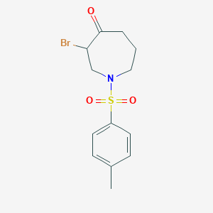 molecular formula C13H16BrNO3S B175958 3-Bromo-1-tosylazepan-4-one CAS No. 171009-43-1