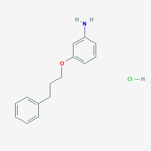 molecular formula C15H18ClNO B175972 [3-(3-Phenylpropoxy)phenyl]amine hydrochloride CAS No. 17399-25-6