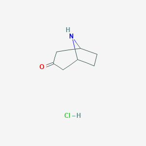 molecular formula C7H12ClNO B017599 8-氮杂双环[3.2.1]辛烷-3-酮盐酸盐 CAS No. 25602-68-0
