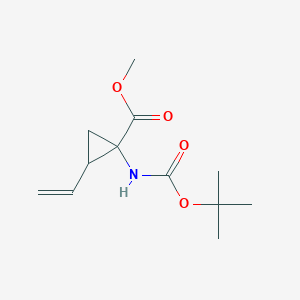 molecular formula C12H19NO4 B175996 1-tert-Butoxycarbonylamino-2-vinyl-cyclopropanecarboxylic acid methyl ester CAS No. 1201943-62-5