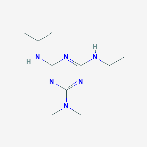 molecular formula C10H20N6 B176014 N4-ethyl-N2,N2-diMethyl-N6-(propan-2-yl)-1,3,5-triazine-2,4,6-triaMine CAS No. 100033-16-7